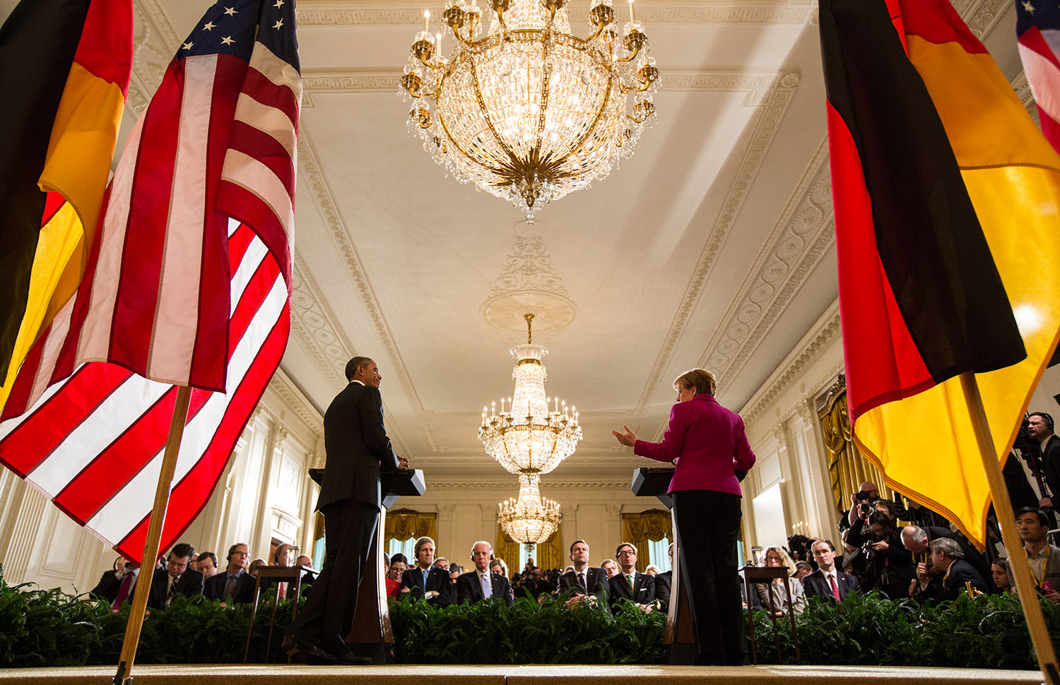 President Obama and Chancellor Merkel Participate in Joint Press Conference (1)