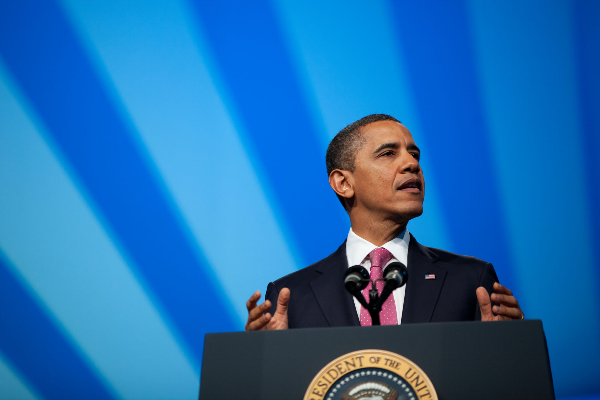 President Barack Obama delivers remarks to the American Israel Public Affairs Committee (AIPAC) Policy Conference 