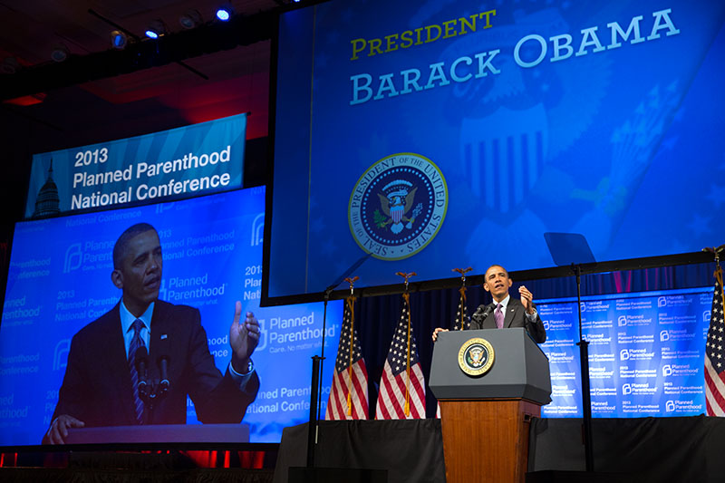 President Barack Obama delivers remarks at the 2013 Planned Parenthood National Conference