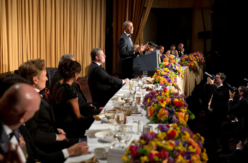 President Obama delivers remarks during the White House Correspondents' Dinner, April 27, 2013