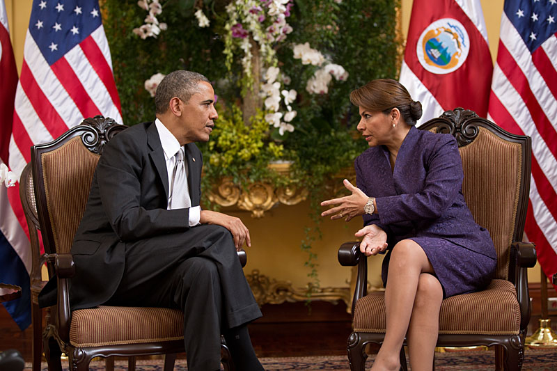 President Obama participates in a bilateral meeting with President Chinchilla 