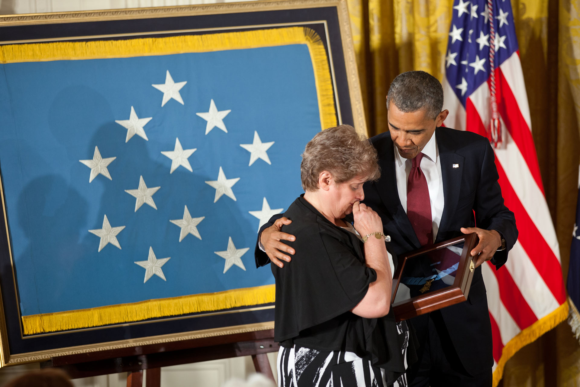 President Barack Obama presents Medal of Honor to Rose Sabo-Brown, widow of Specialist Leslie H. Sabo, Jr.