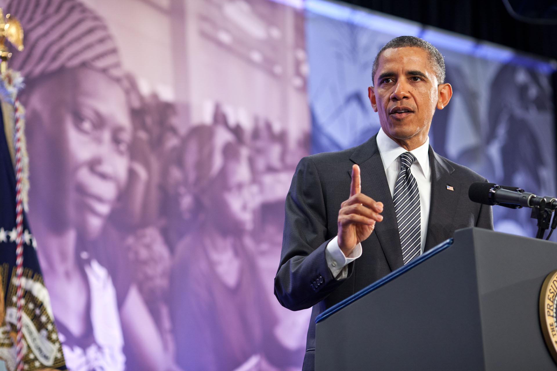 President Barack Obama delivers remarks at the Symposium on Global Agriculture and Food Security