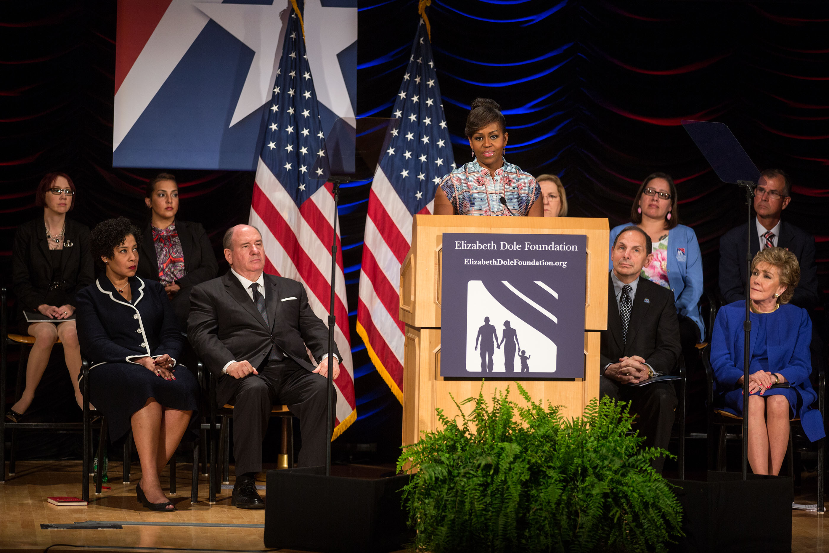 First Lady Michelle Obama delivers remarks at the Elizabeth Dole Foundation's Hidden Heroes Coalition Summit