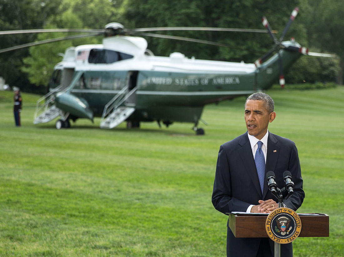 President Barack Obama delivers a statement regarding Iraq