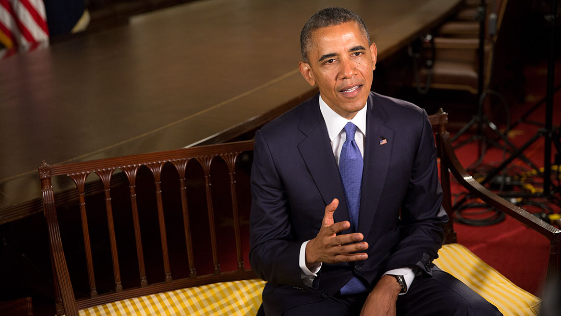 President Barack Obama tapes the Weekly Address, June 13, 2014