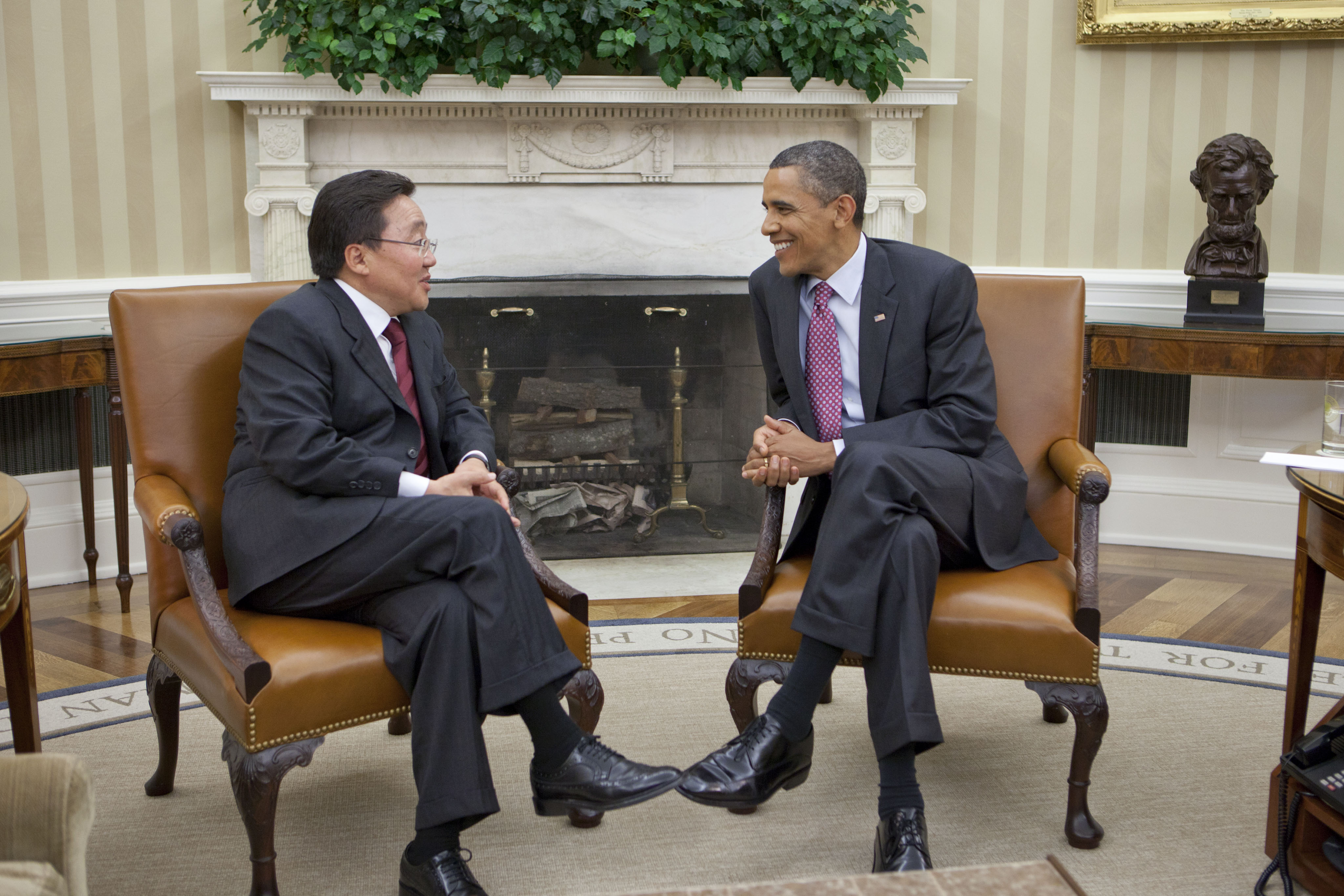 President Barack Obama Meets with President Tsakhia Elbegdorj of Mongolia