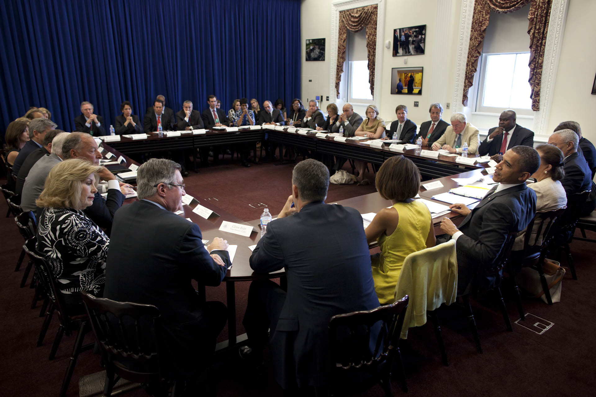 President Barack Obama Hosts an Education Roundtable