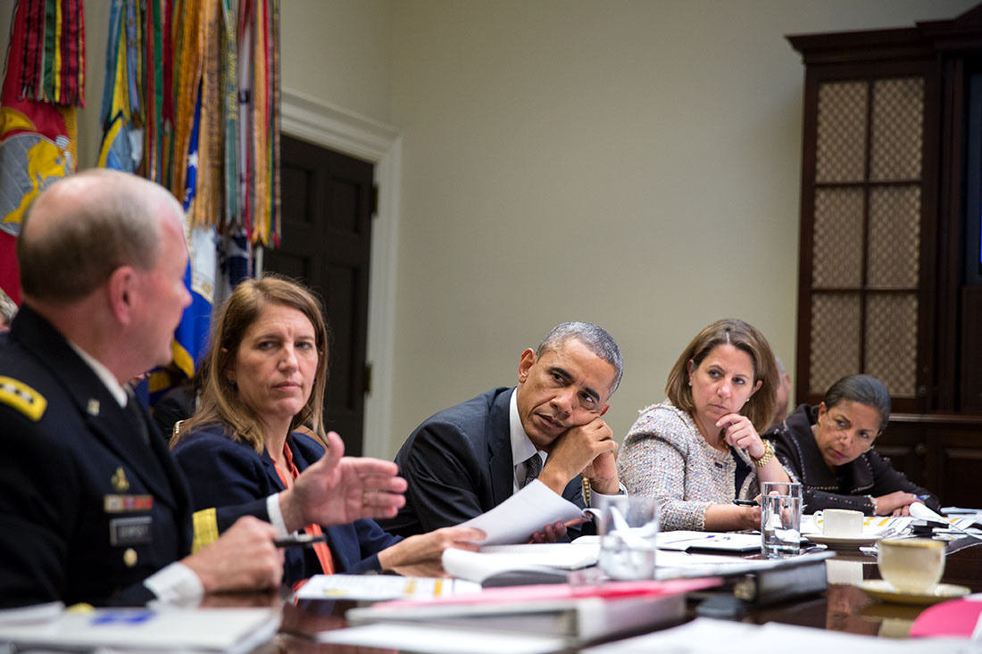 President Obama meets with senior staff on U.S. Ebola response