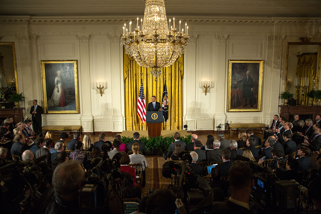President Barack Obama holds a press conference in the East Room of the White House, Nov. 5, 2014 (2)