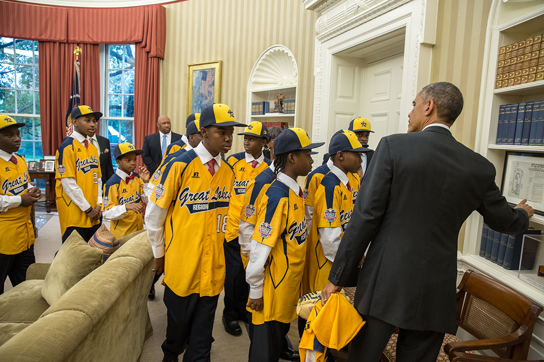 Jackie Robinson West All Stars Visit The Oval Office