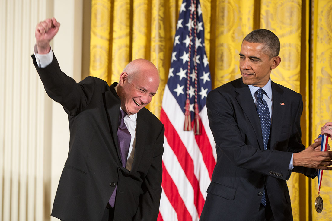 President Barack Obama presents the National Medal of Technology and Innovation to Eli Harari