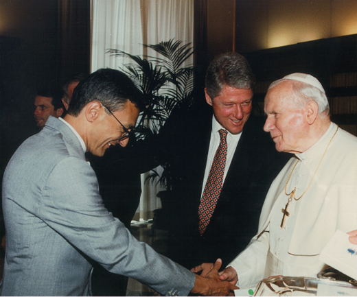 John Podesta meets Pope John Paul II