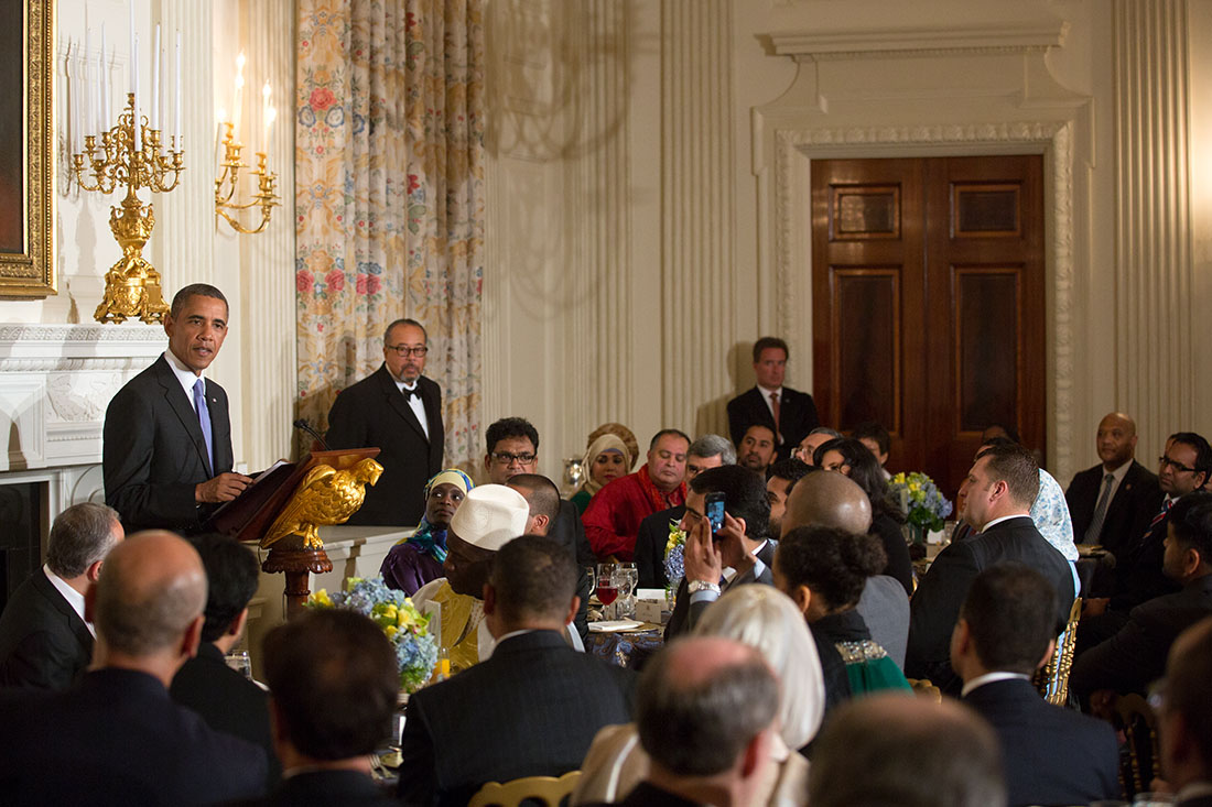 President Barack Obama hosts an Iftar dinner celebrating Ramadan in the State Dining Room