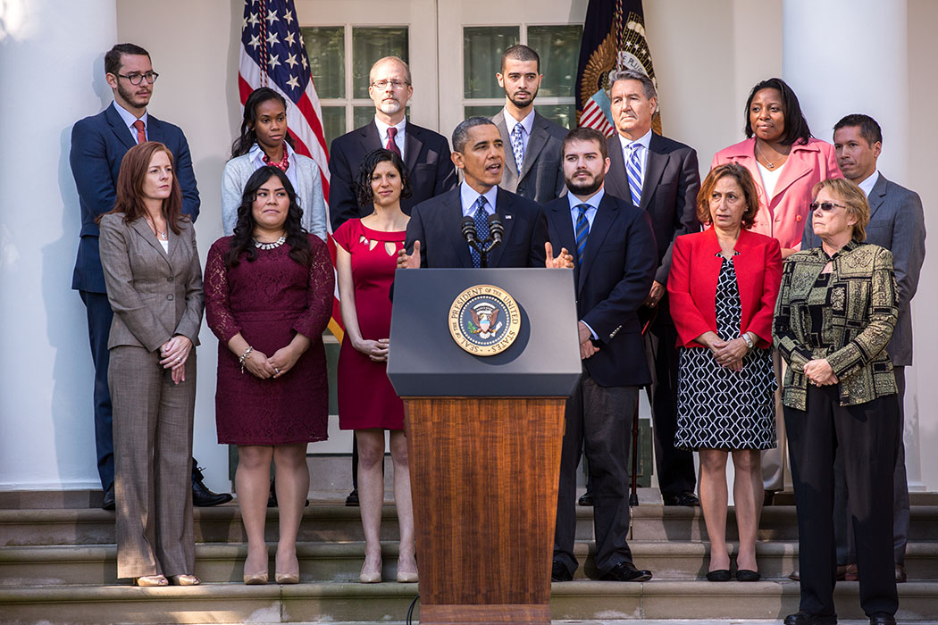 President Barack Obama delivers remarks on the Affordable Care Act