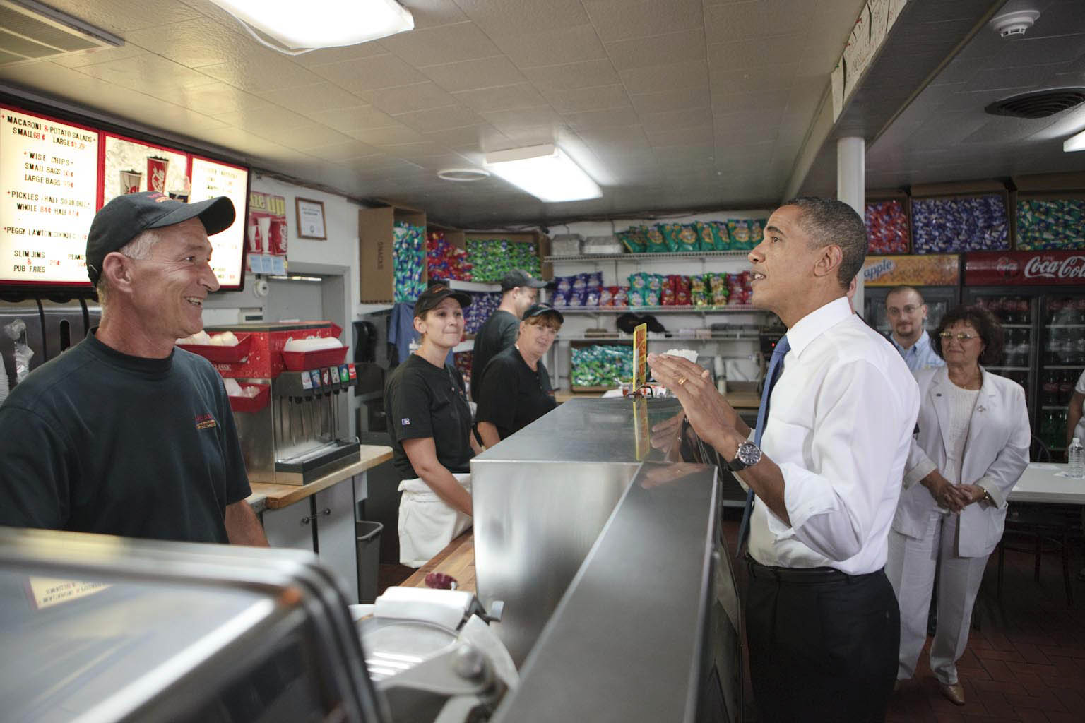 President Obama Orders Lunch at Tastee Sub Shop 