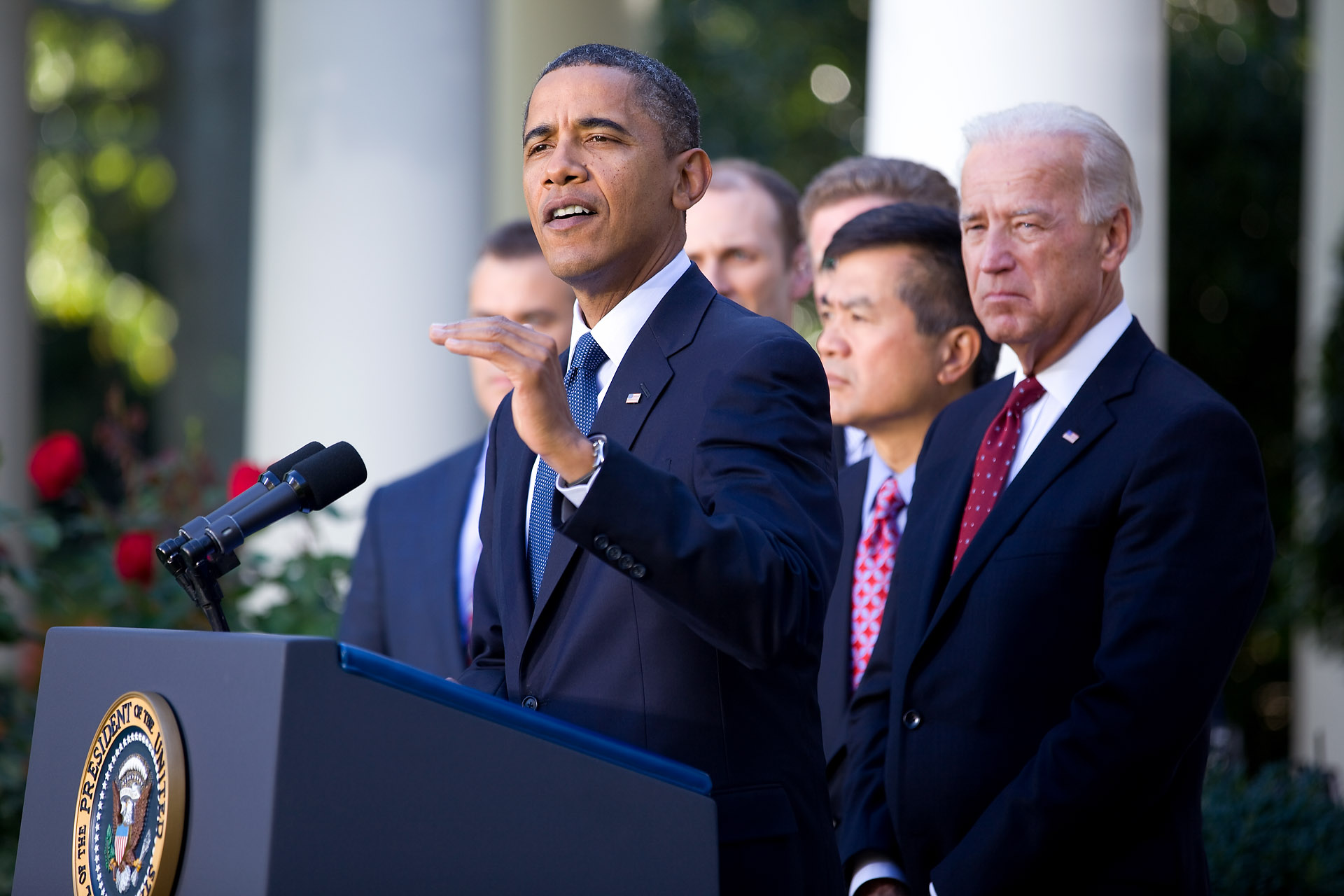 President Barack Obama Speaks on the Economy from the Rose Garden