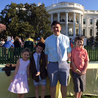 Letter Writer Rj and His Brother Graham Visit the White House for the 2015 Easter Egg Roll