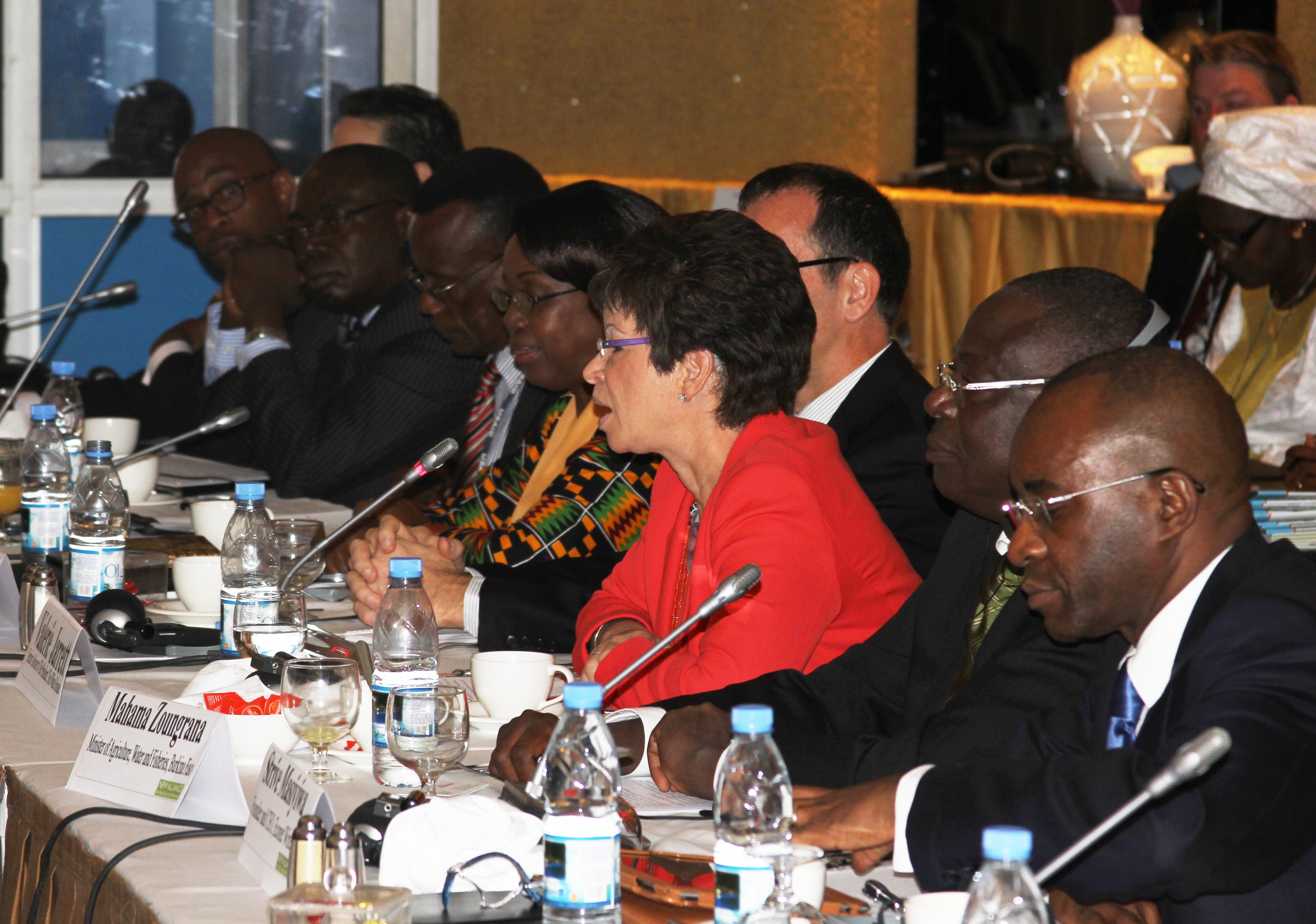 Valerie Jarrett speaks at New Alliance for Food Security and Nutrition roundtable in Dakar, Senegal.