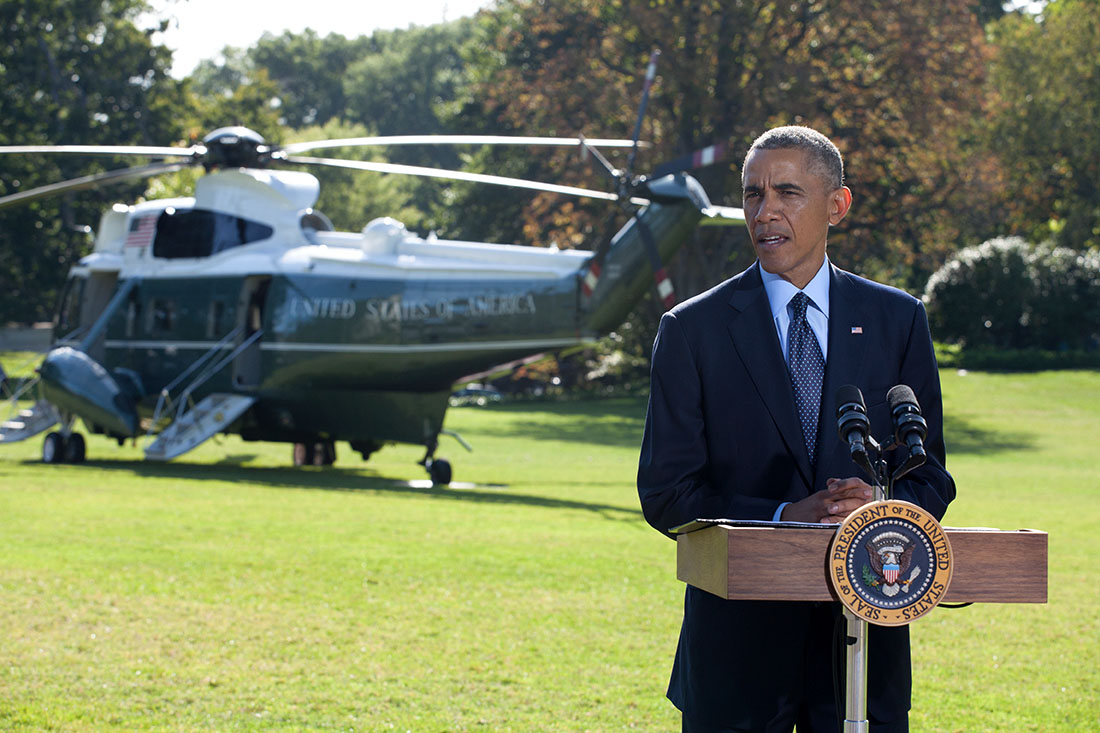 President Obama Delivers a Statement on Airstrikes in Syria
