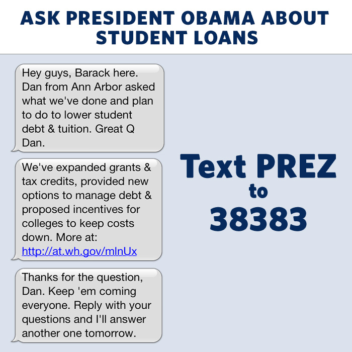 Ask President Obama About Student Loans