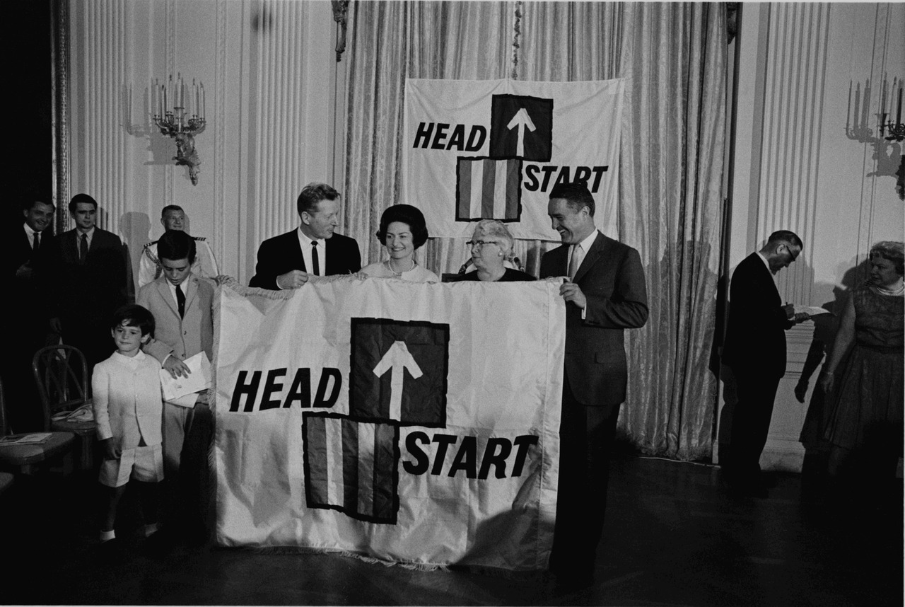 Lady Bird Johnson attends the ceremony for National Head Start Day, June 30, 1965