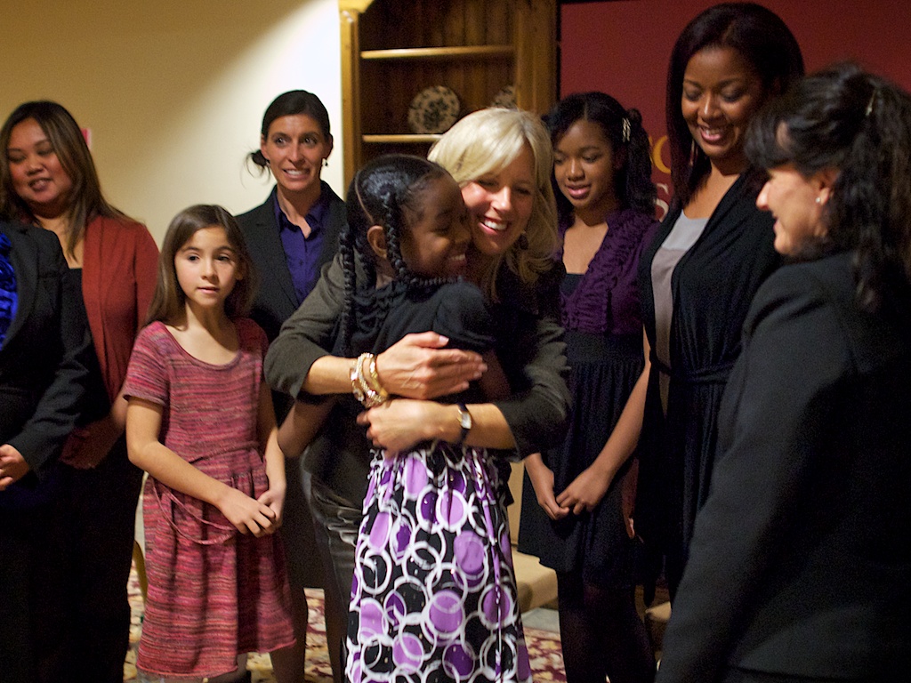 Dr. Jill Biden participates in a roundtable discussion at USC.