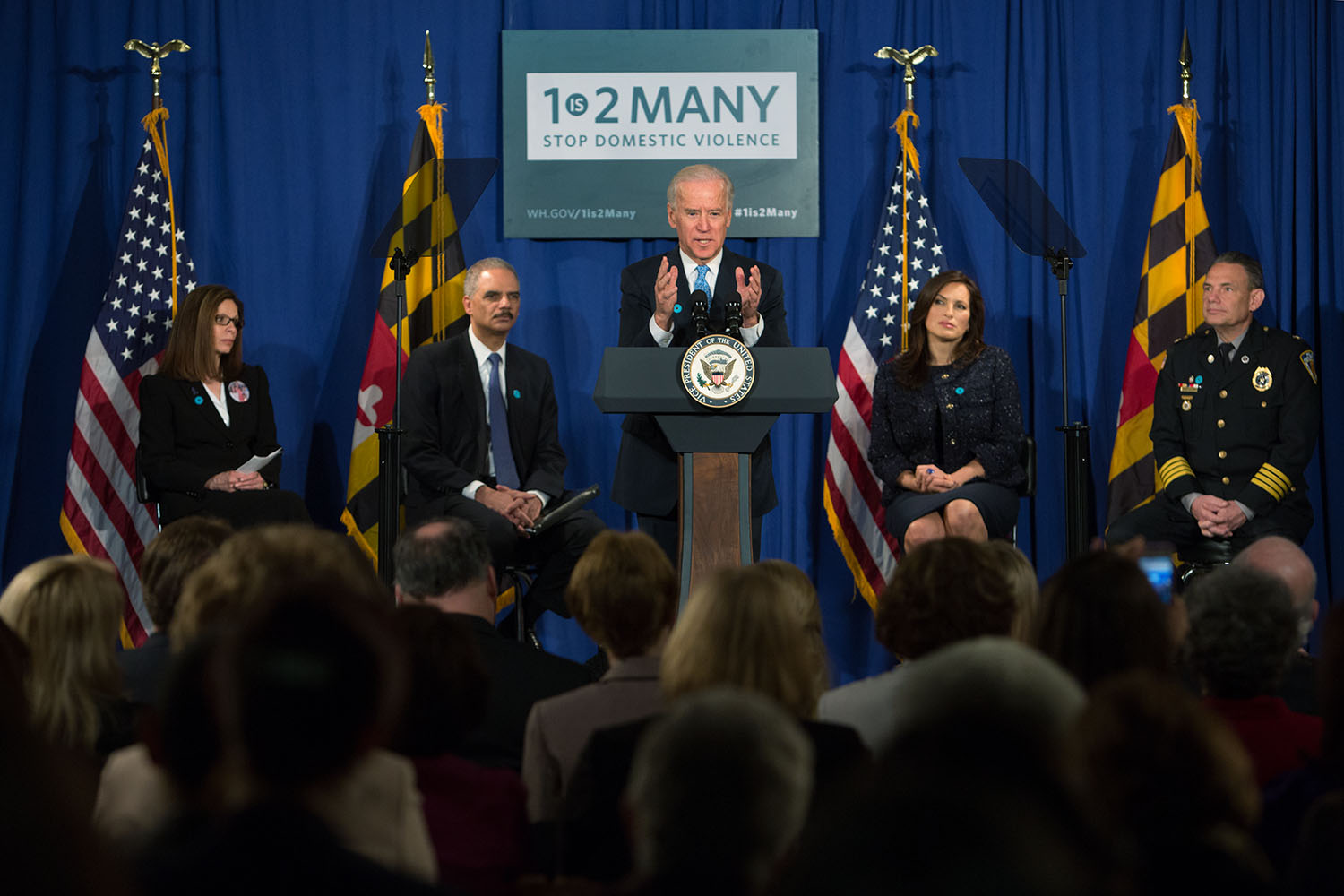 Vice President Joe Biden delivers remarks at a Domestic Violence Homicide Reduction Event