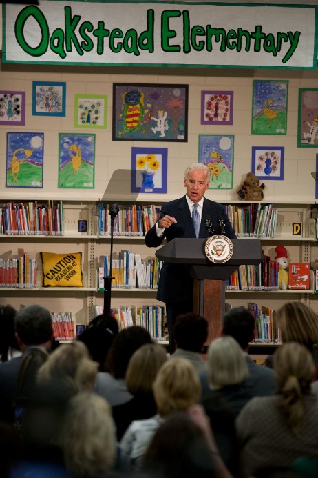 Vice President Joe Biden Speaks About the American Jobs Act at Oakstead Elementary School in Land O' Lakes, Florida