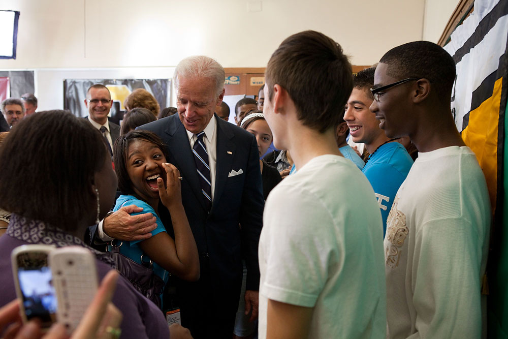 Vice President Joe Biden at Central High School in Grand Rapids, Michigan
