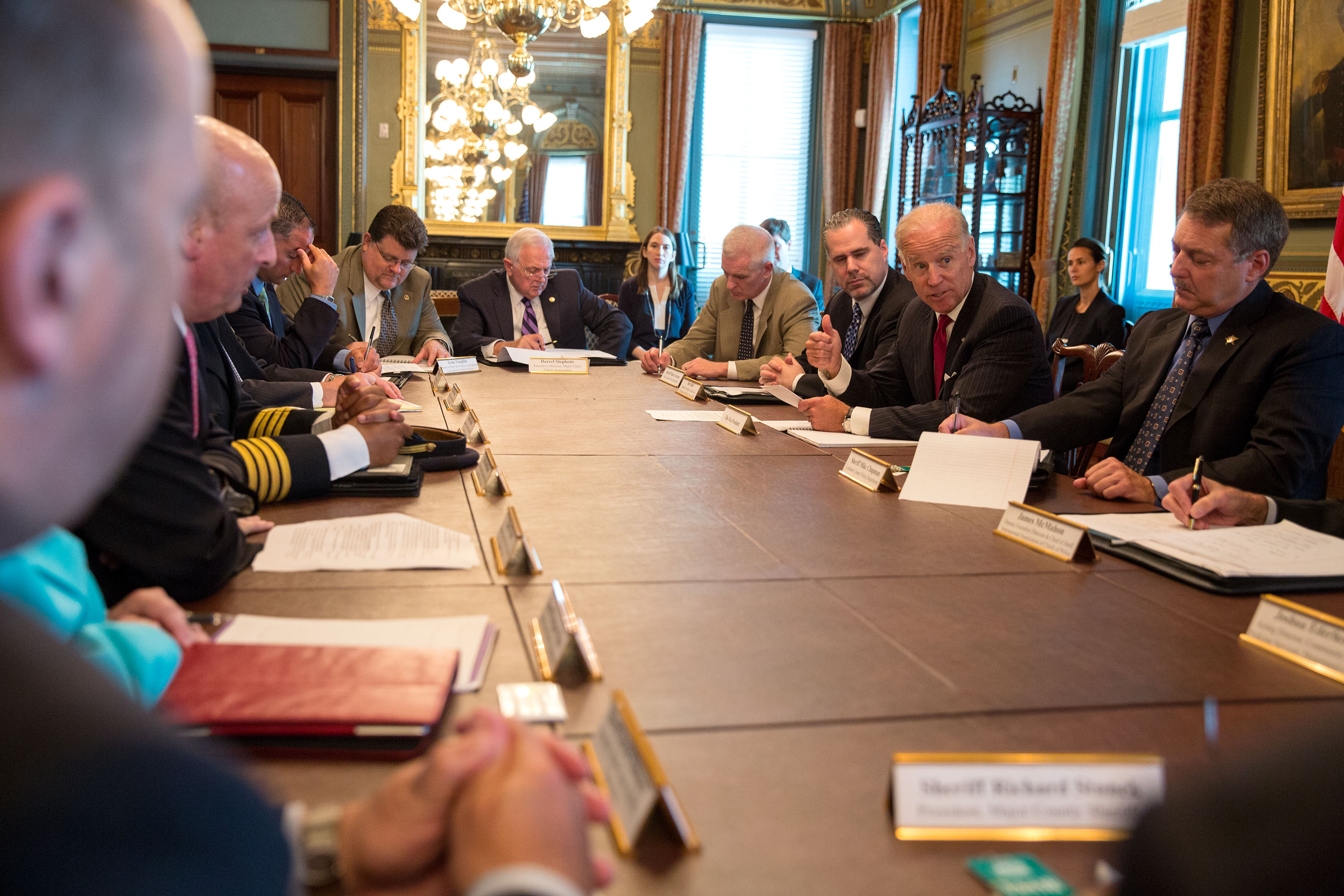 Vice President Biden Meets with Law Enforcement on Immigration Reform