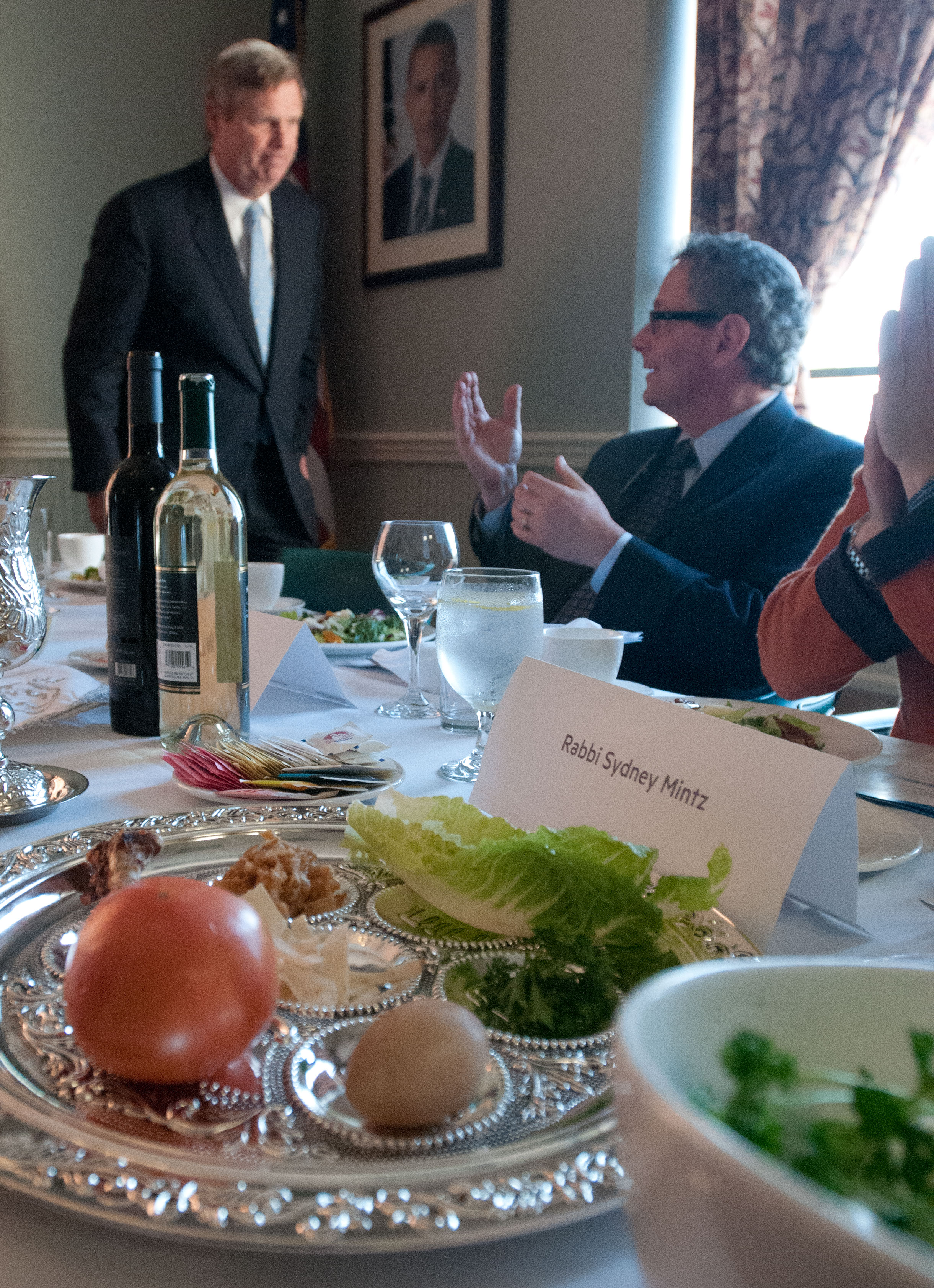 Secretary Tom Vilsack and Rabbi Jack Moline at USDA Seder