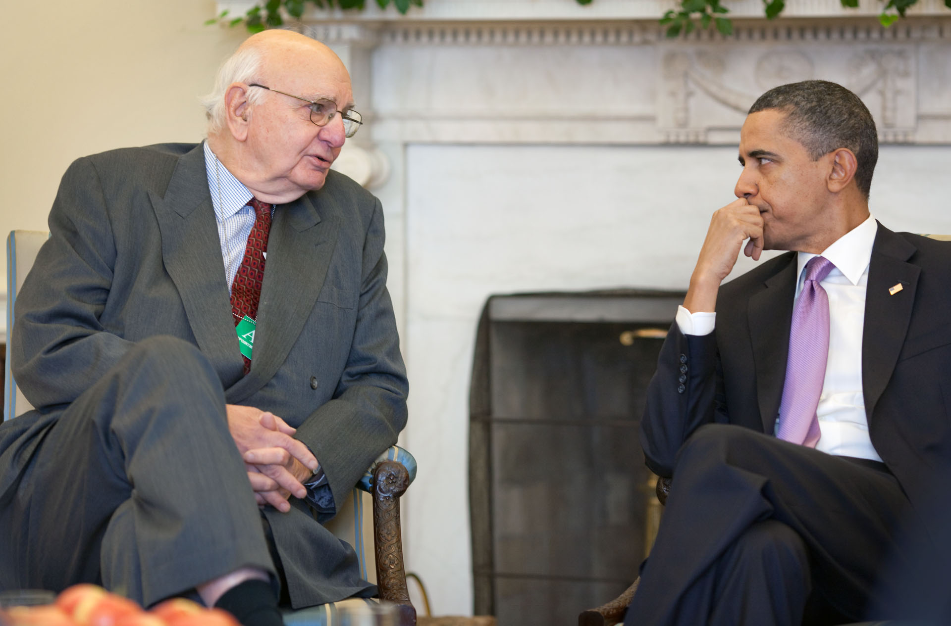 The President Meets with Paul Volcker Before Announcing 