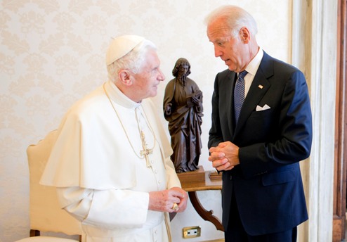 Vice President Biden with the Pope