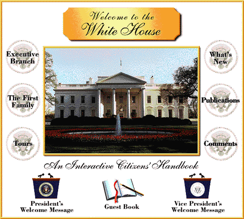 The First Archived WhiteHouse.gov Homepage