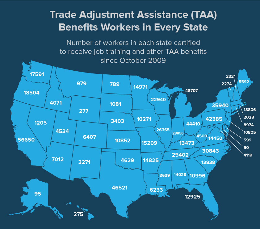 MAP What Does Trade Adjustment Assistance Mean For Workers In Your 