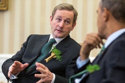 President Barack Obama holds a bilateral meeting with Prime Minister Enda Kenny of Ireland in the Oval Office, March 14, 2014.
