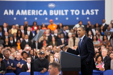 President Barack Obama delivers remarks on the economy in Petersburg, VA (March 9, 2012)