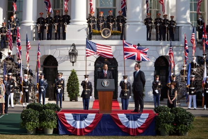 President Barack Obama delivers remarks during an Official Arrival Ceremony (March 14, 2012)