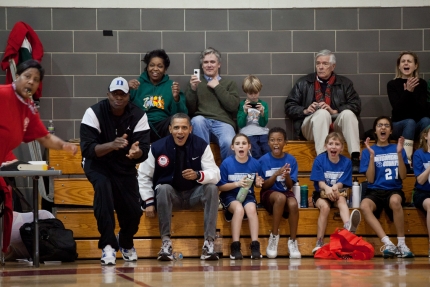 President Obama coaches basketball (February 5, 2011)