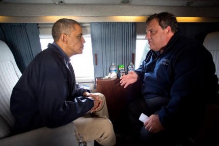 President Barack Obama and New Jersey Gov. Chris Christie (October 31, 2012)