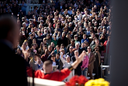 Attendees of the Veterans Day Ceremonies at Arlington National Cemetery