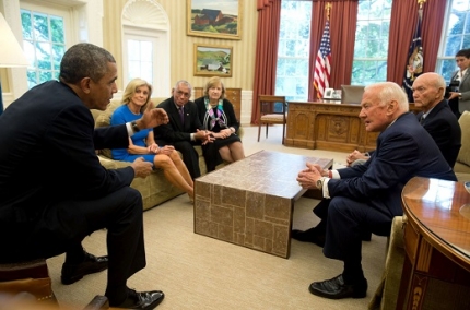 President Barack Obama meets with Apollo 11 astronauts 