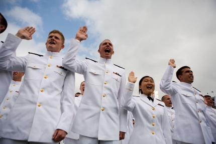 Naval Academy Graduates Take the Oath of Office 
