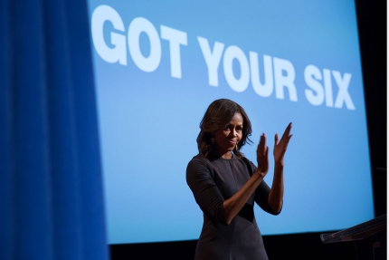 First Lady Michelle Obama Applauds at “6 Certified Campaign” Event