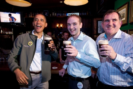 President Obama Visits the Dubliner with his Irish Cousin