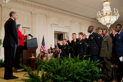 President Obama at Naturalization Ceremony July 4, 2012