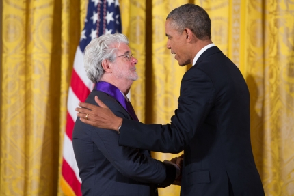 President Obama Awards the National Medal of Arts to George Lucas
