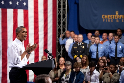 President Obama on the American Jobs Act at Fire Station No. 9 in Virginia