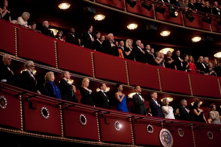 President Barack Obama and First Lady Michelle Obama attend the 2011 Kennedy Center Honors